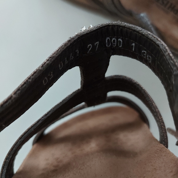 NWT Mephisto Women's Crystals Brown Leather Sandals - EU38 - Picture 10 of 12